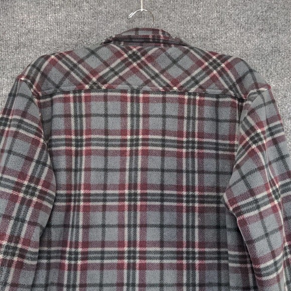 Anchorage Men's Fleece Shirt Jacket Shacket Multi Medium Plaid Pockets - Picture 6 of 11